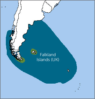 Macaroni Penguin map, NatureServe